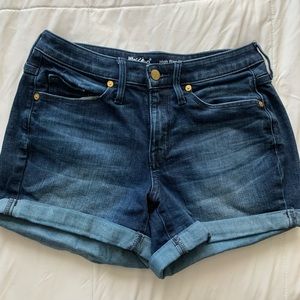 High Rise MIDI Denim Shorts Size 4
